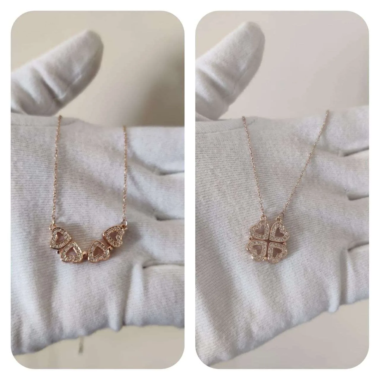 Magnetic Dimond Heart Pendent